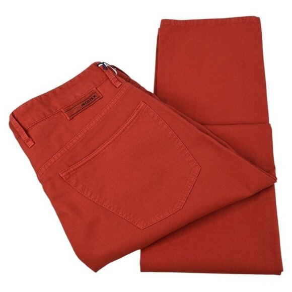 INCOTEX Mens Dark Orange SKY SLIM 5 Pocket Cotton Stretch Pants 32 NWT